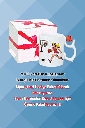 Basketboll Toplu Basket Sever Kupa Bardak Çay Kahve Fincanı Kadın Oyunculu-11
