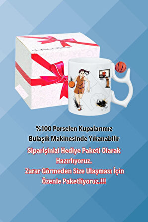 Basketboll Toplu Basket Sever Kupa Bardak Çay Kahve Fincanı Kadın Oyunculu-12
