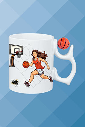 Basketboll Toplu Basket Sever Kupa Bardak Çay Kahve Fincanı Kadın Oyunculu-14