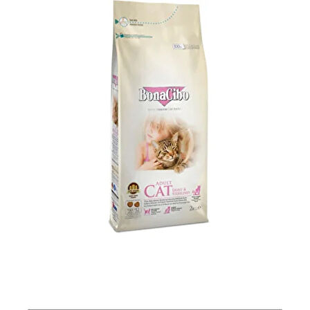 BonaCibo Kısırlaşlaştırılmış Kedi Maması Light Sterilised Kısır Kedi Maması 2 kg