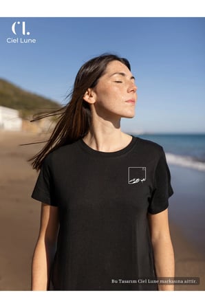 Nevermind Unisex Ciel Lune Tasarım Oversize Tişört