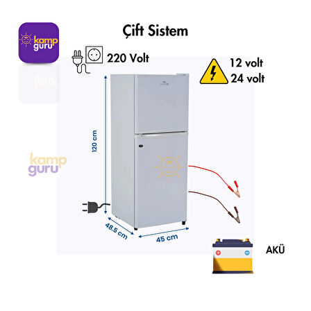 Cool Life Çift Sistem Cool Life 120 L Antrasit Buzdolabı