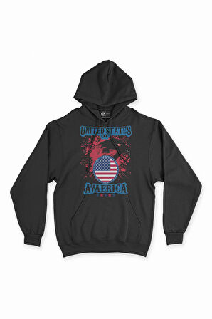 United States Of America Kapşonlu Sweatshirt Hoodie