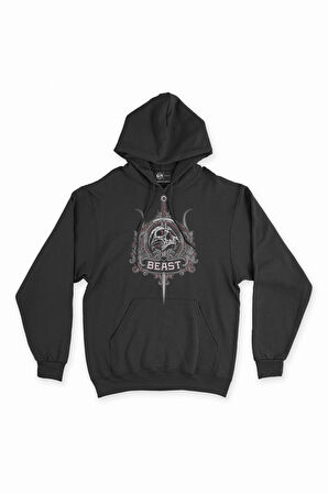 Beast Kuru Kafa Kapşonlu Sweatshirt Hoodie