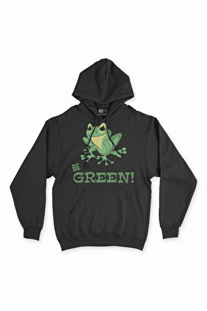 Be Green Kurbağa Kapşonlu Sweatshirt Hoodie