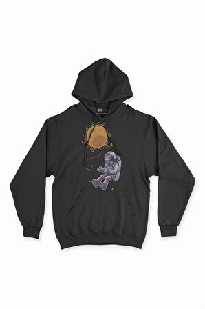 Maymun Astronot Kapşonlu Sweatshirt Hoodie