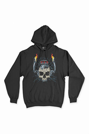 Motor Kuru Kafa Kapşonlu Sweatshirt Hoodie