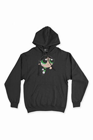 Powerpuff Girls Butter Cup Kapşonlu Sweatshirt Hoodie
