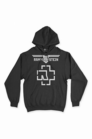 Rammstein Tasarımlı Kapşonlu Sweatshirt Hoodie