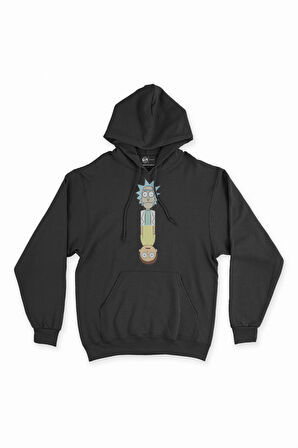 Rick And Morty Ters Kapşonlu Sweatshirt Hoodie