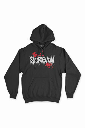 Scream Çığlık Kapşonlu Sweatshirt Hoodie