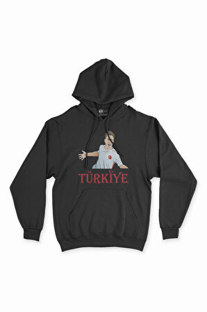 Türkiye Milli Takım Siyah Kapşonlu Sweatshirt Hoodie