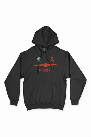 Türkiye Futbol Milli Takımı Siyah Kapşonlu Sweatshirt Hoodie