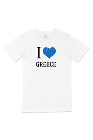 I Love Greece Tişört