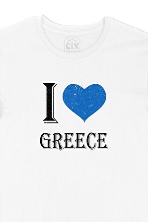 I Love Greece Tişört