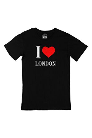 I Love London Siyah Tişört