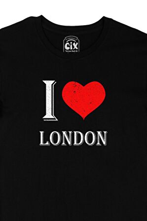 I Love London Siyah Tişört