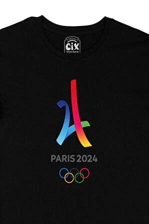 Paris 2024 Olimpiyatları Siyah Tişört