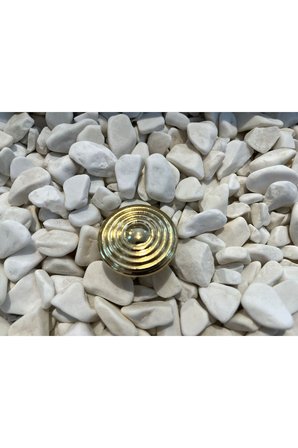 Çizgili Mantar Düğme Metal Kulp (2 Adet) Altın Dolap Kapak Çekmece Tv Ünite Mobilya Tek Delikli Gold