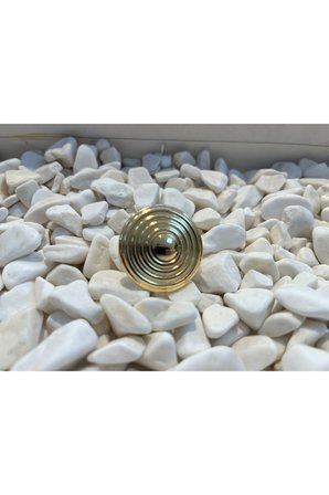 Çizgili Mantar Düğme Metal Kulp (2 Adet) Altın Dolap Kapak Çekmece Tv Ünite Mobilya Tek Delikli Gold