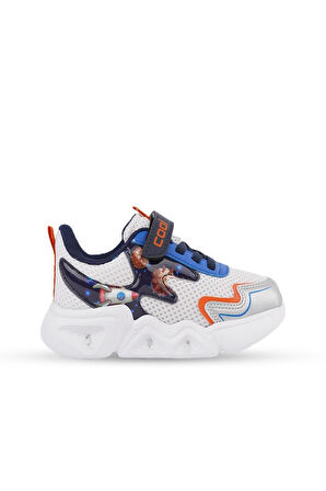 Garantili Ortopedik Sneaker Çocuk Işıklı Spor Ayakkabı Unisex 26-27-28-29-30 Numara Beyaz
