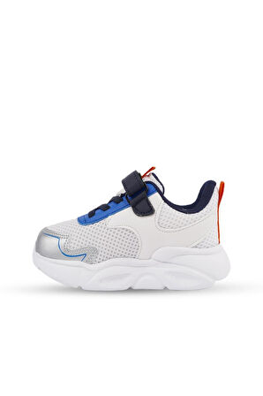 Garantili Ortopedik Sneaker Çocuk Işıklı Spor Ayakkabı Unisex 26-27-28-29-30 Numara Beyaz