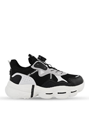 Garantili Unisex Ortopedik Sneaker Mekanizmalı Çocuk Spor Ayakkabı 31-32-33-34-35-36 Numara Siyah