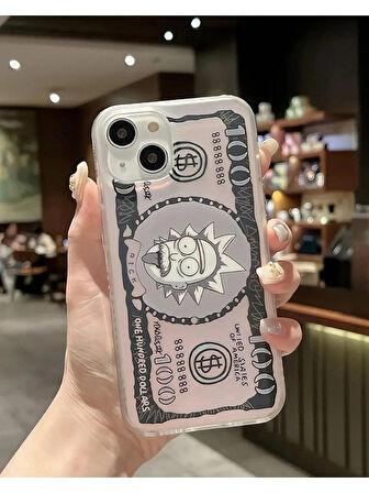 iPhone 11 Uyumlu Hologramlı Silikon Kılıf / Dolar (Rick)