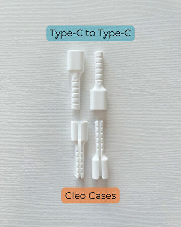 2 Çift Type-C To Type-C Uyumlu Şarj Kablo Ucu Koruyucu