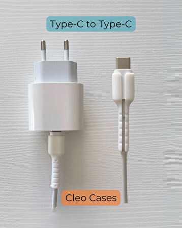 2 Çift Type-C To Type-C Uyumlu Şarj Kablo Ucu Koruyucu