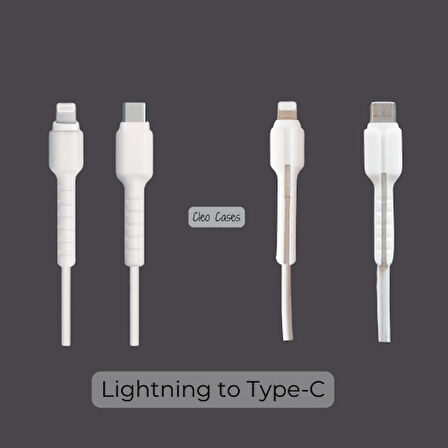 2 Çift Type-C To Lightning Şarj Kablo Ucu Koruyucu