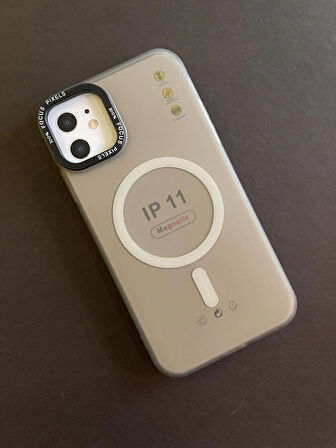 iPhone 15 Pro Uyumlu Kamera Çıkıntılı Mat Buzlu Tin MagSafe Silikon Kılıf