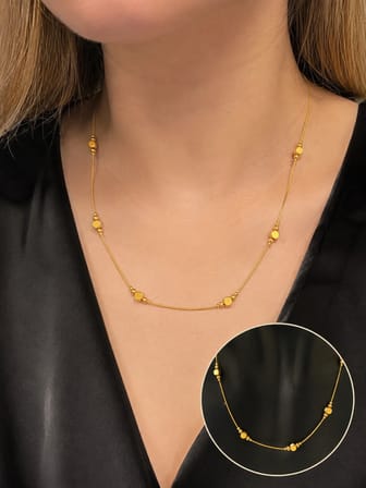Gold Çelik Zincir Kolye 