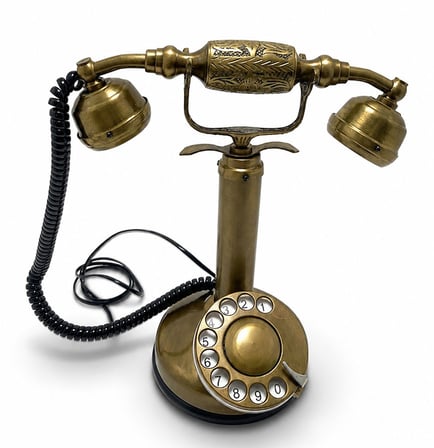Pirinç Nostaljik Masa Telefonu