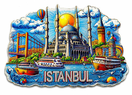 İstanbul Temalı Silikon Buzdolapı Süsü Magnet