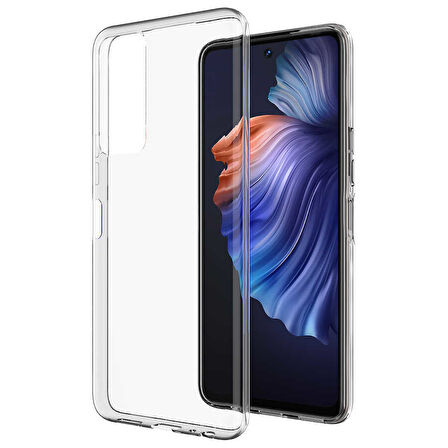 Tecno Camon 18 Kılıf Şeffaf İnce Esnek Silikon Kılıf Zipax-Süper