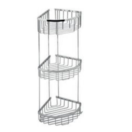 Adnoss Üçlü Oval Süngerlik 20*20cm - Köşe Süngerlik - Duşakabin Şampuanlık 