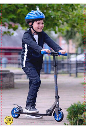 1 Adet Evo Flexi 2 Tekerlekli Scooter Mavi Kız Cocuk Erkek Cocuk Egitici Montessori Oyuncaklar