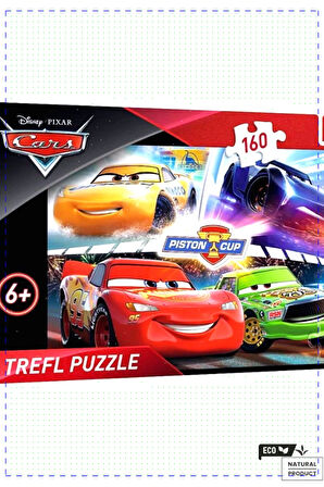 1 Adet PUZZLE-15356 Disney Cars 3 160 Parça Puzzle Kız Cocuk Erkek Cocuk Egitici Montessori Oyuncak