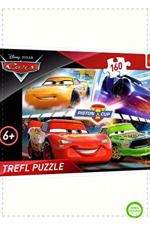 1 Adet PUZZLE-15356 Disney Cars 3 160 Parça Puzzle Kız Cocuk Erkek Cocuk Egitici Montessori Oyuncak