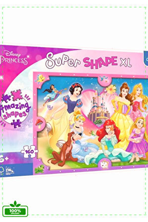 1 Adet Princess 160 Parça XL Çocuk Puzzle - Kız Erkek Oyuncakları Cocuk Egitici Montessori Oyuncakl