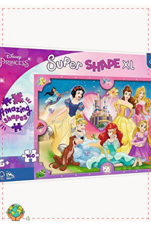 1 Adet Princess 160 Parça XL Çocuk Puzzle - Kız Erkek Oyuncakları Cocuk Egitici Montessori Oyuncakl