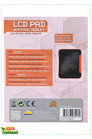 1 Adet 10,5" LCD Dijital Çizim Tableti Kız Oyuncakları Erkek Cocuk Egitici Montessori Oyuncak