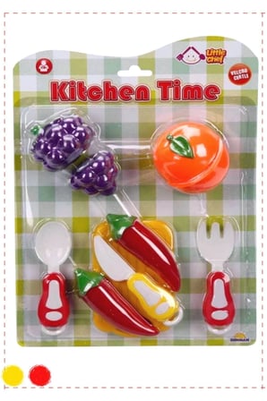 Little Chef Kesme Tahtalı Sebze ve Meyve Seti Erkek Cocuk Montessori Geliştiren Egitici Oyuncaklar