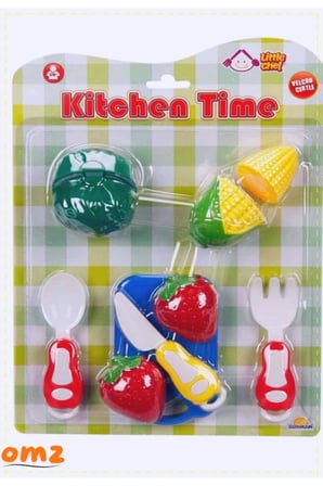Little Chef Kesme Tahtalı Sebze ve Meyve Seti Erkek Cocuk Montessori Geliştiren Egitici Oyuncaklar