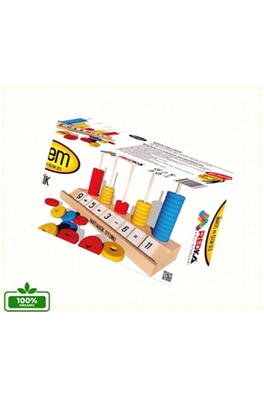 1 Adet 5206 Abaküs ve İşlem Seti Kız Cocuk Erkek Cocuk Egitici Montessori Oyuncaklar