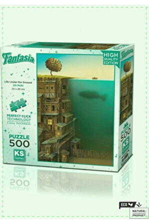 1 Adet Yer Altında Yaşam 500 Parça Puzzle -KS Puzzle Kız Erkek Cocuk Oyuncak Egitici Montessori Oyu