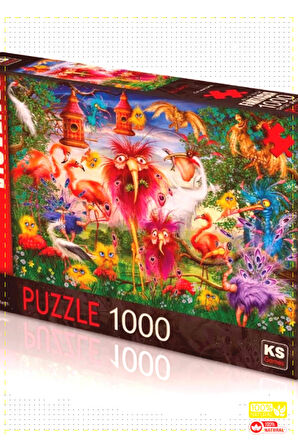 1 Adet KS Ugly Birds 1000 Parça Puzzle Kız Oyuncakları Erkek Cocuk Egitici Montessori Oyuncak