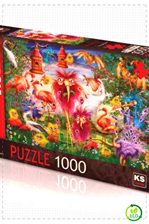 1 Adet KS Ugly Birds 1000 Parça Puzzle Kız Oyuncakları Erkek Cocuk Egitici Montessori Oyuncak