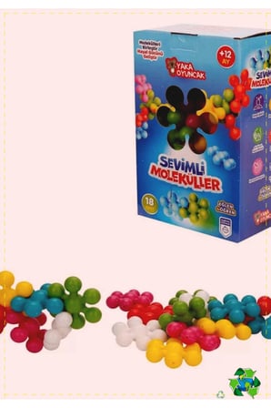 1 Adet Sevimli Moleküller 18 Parça Kız Erkek Oyuncakları Cocuk Egitici Montessori Oyuncaklar